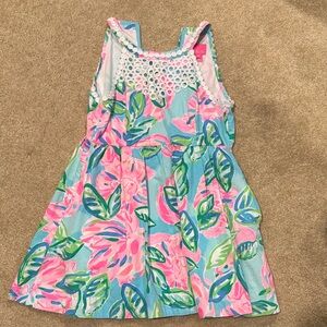 Lilly Pulitzer Kids Dress in Pink and Blue Floral